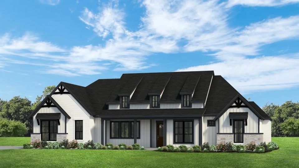 Exterior of 531 Olson Rd, Waxahachie, TX 75165 (builder rendering)
